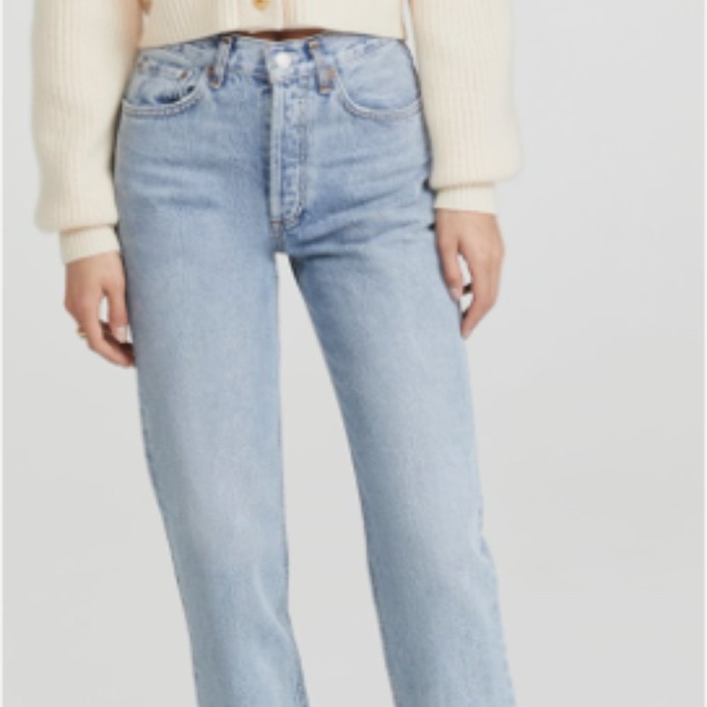 AGOLDE Mid-Rise Straight Leg Jeans